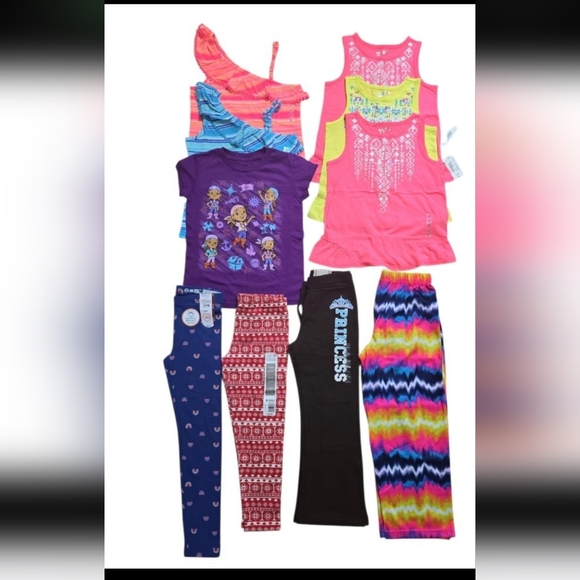Other - Bundle Lot Girls Sleeveless Tops And Pants Size 6/6x